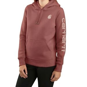 Carhartt Women's Relaxed Fit Midweight Logo Sleeve Graphic Hoodie